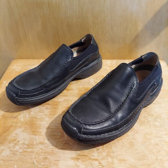 Timberland Smart Comfort System 79030 Men’s US 7M Black Leather Loafer Shoes EUC - Picture 1 of 9